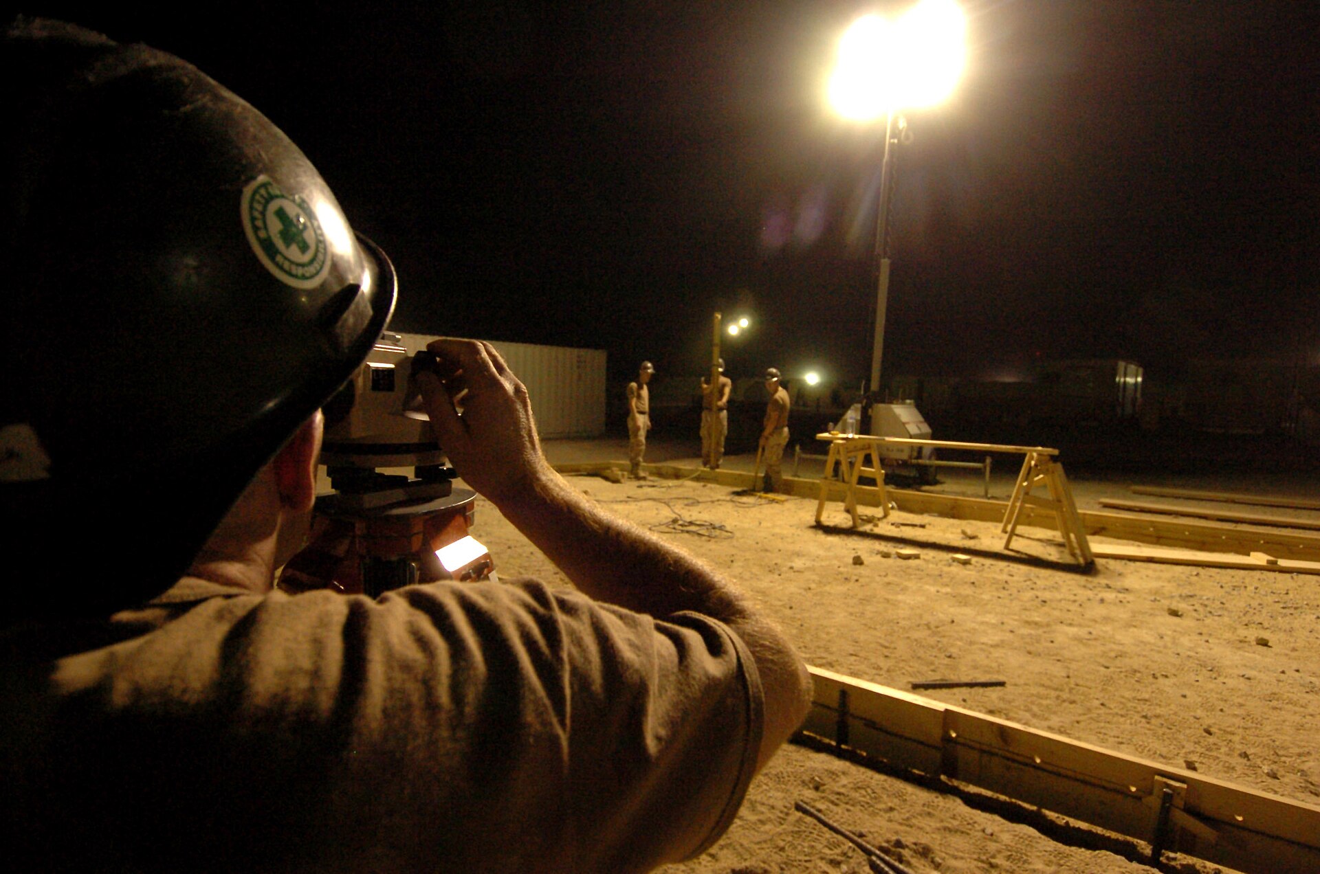 Camp Arifjan, Kuwait (May 31, 2006) - Utilitiesman 2nd Class Daniel Dellamonica assigned to Naval Mobile Construction Battalion Seven (NM…